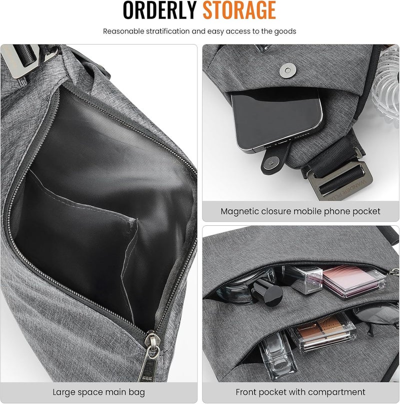WANDER PLUS ® Anti Theft Crossbody Bag, Shoulder Bag Anti-theft Design for Travel, Sport, Work - Image 3